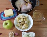 Foto del paso 1 de la receta: Pollo a la mostaza con manzana y alcachofas