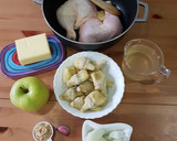 Foto del paso 1 de la receta: Pollo a la mostaza con manzana y alcachofas