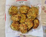 A picture of step 6 of Greek-Style Zucchini Fritters.