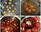 A picture of step 4 of Singhara atta gulab jamun.