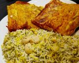 عکس مرحله 3 از دستور پلو باقلی شوید با ماهی رژیمی