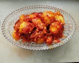 A picture of step 4 of Lasaniya batata, kathiyawad special.