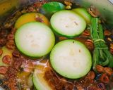 Hình bước làm 2 của món Sâm bí đao,bông cúc