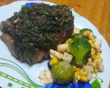 Foto del paso 8 de la receta: Súper Roast Beef en ciboulette, coles de Bruselas, palmito y choclo