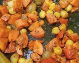 A picture of step 3 of Carrot Khichdi with Curd masala Kadi.