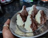 A picture of step 5 of Fireless Mawa Chocolate Modak.
