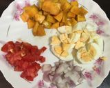 A picture of step 1 of Egg Mango Salad.