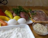 Foto del paso 1 de la receta: Barritas cremosas de pollo y papa apanadas