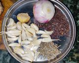 A picture of step 4 of Kadali Manja Rai (Banana stem curry in mustard paste).