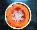 Hình bước làm 1 của món Yến Sào Chưng Đu Đủ