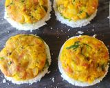 A picture of step 5 of Crispy Bread Mix Veg Gold Coins - Indian Taste Continental Starter Bites - Shallow Fry Tawa Recipe.