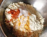 A picture of step 2 of Vegetable Besan chilla.