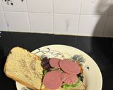 A picture of step 2 of Mortadella Sandwich.