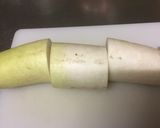 A picture of step 1 of Japanese Daikon Radish with young Sardines.