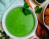 A picture of step 4 of Spinach and Mint Soup.