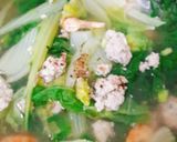 Hình bước làm 2 của món Cải bẹ dún nấu tôm thịt