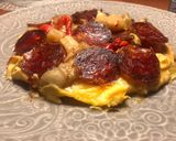 Foto del paso 5 de la receta Tortilla abierta de verdura asada y chorizo de Salamanca