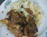 A picture of step 3 of Chicken Tehari.