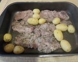 Foto del paso 10 de la receta: Filetes de contramuslo de pavo con papas al horno
