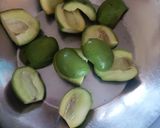 A picture of step 1 of Raw mango instant achar.