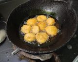 A picture of step 3 of Badhusha (sweet).