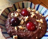 A picture of step 8 of Easy Homemade Chocolate Pudding for Two - with Hazelnuts and Cherries.