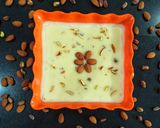 A picture of step 3 of Firni (ground rice pudding).
