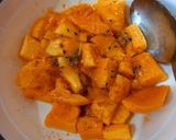 A picture of step 3 of Mango cubes with balangoo🥭🥭.