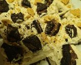 A picture of step 3 of No bake Oreo cheese cake.