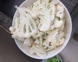 Hình bước làm 1 của món Bông cải trắng xào thịt bò