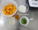 芒果蜂蜜冰淇淋(免冰淇淋機、免刮)的食譜步驟1照片