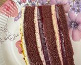 Pas rețetă Red velvet cu jeleu din fructe de padure 35 fotografie