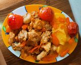 عکس مرحله 1 از دستور فیله ران مرغ با سیبزمینی و هویج