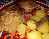 Sült libacomb rozmaringos krumplival, párolt káposztával recept fázis 5 fotója