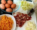 A picture of step 1 of My Smoked Bacon, Leek & Spinach Quiche 😆.
