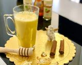 Une image de l'étape 4 de Golden latte au curcuma.