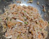 A picture of step 1 of Whole30 crab cakes.