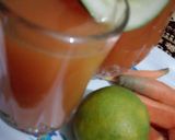 A picture of step 3 of Caro-Papaya juice.