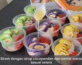 Foto langkah ke 7 dari resep Es Pisang Ijo 3 Rasa.
