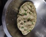 A picture of step 2 of Aloo roti.