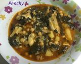 Foto del paso 2 de la receta: Potajillo de rape, garbanzos, y espinacas con arroz