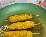 A picture of step 4 of Veg seekh kabab.