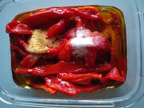 Pimientos rojos asados en freidora de aire