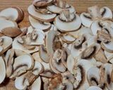A picture of step 1 of Mushrooms and Zucchini with Herbes de Provence.