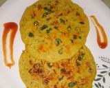 A picture of step 3 of Cornmeal Uttapam.