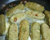 A picture of step 4 of Chicken cheese kabab.