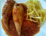 Foto del paso 9 de la receta: Calamares rellenos con patatas fritas