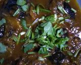 A picture of step 5 of Brinjal curry.