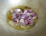 A picture of step 1 of Mutton biryani in electric rice cooker.