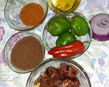 A picture of step 1 of Beef skewers.